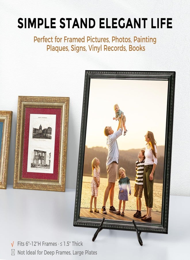 TRLife TR-LIFE Plate Stands for Display, 6.5 inch, 2 Pack, Metal Picture Holder Easel Stand for 6-12 in Plates, Frames and Books, up to 1.5 in Thick - Image 4
